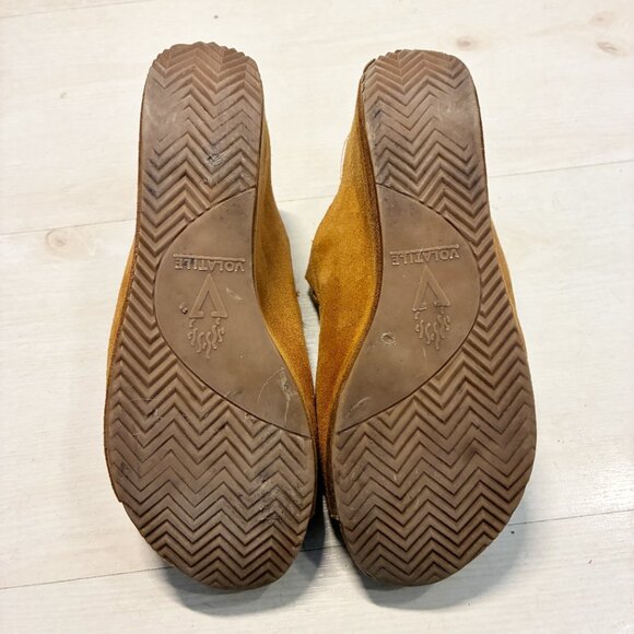 VOLATILE Women's Carrier Wedge Brown/Tan Sandal Size 6 - Picture 3 of 4